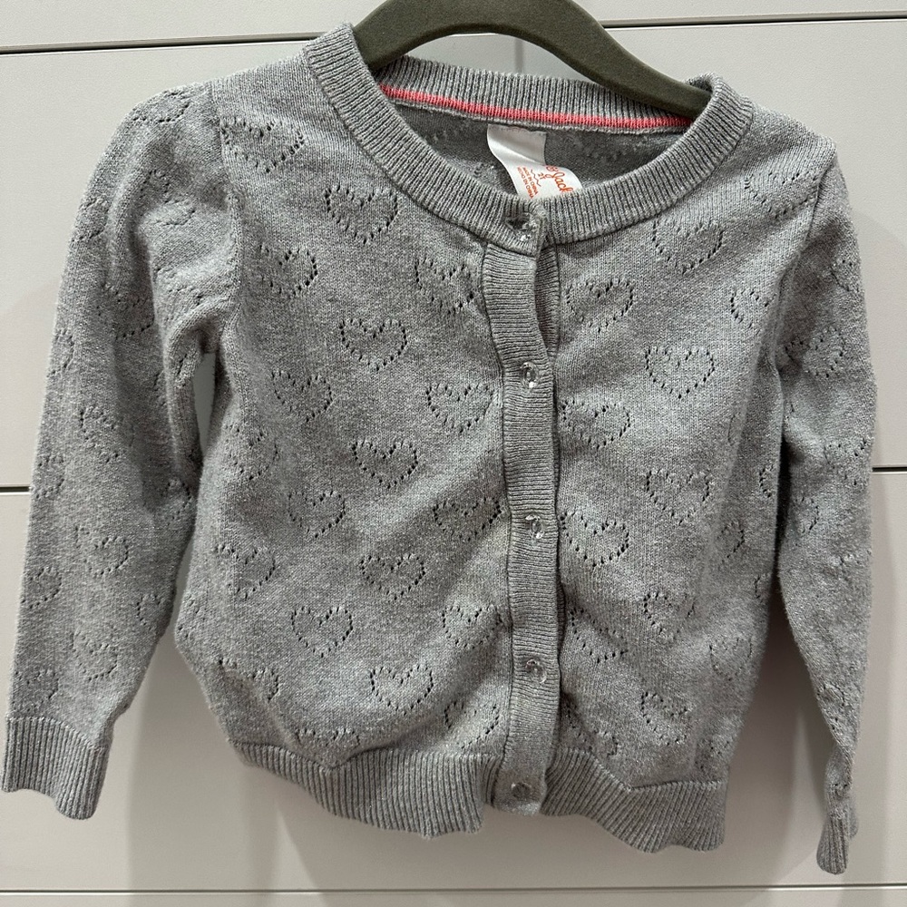 Cat and Jack Gray Toddler Button Down sweater 2T